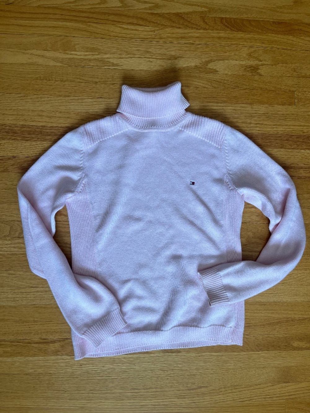 100% Cotton Light Pink Turtleneck from Tommy Hilfiger (Size Small)
